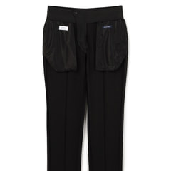 洗える ストレッチ テーパードノータックパンツ 無地 LES MUES