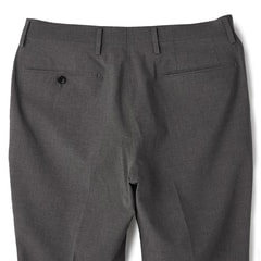 洗える ストレッチ テーパードノータックパンツ 無地 LES MUES