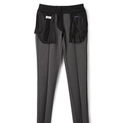 洗える ストレッチ テーパードノータックパンツ 無地 LES MUES