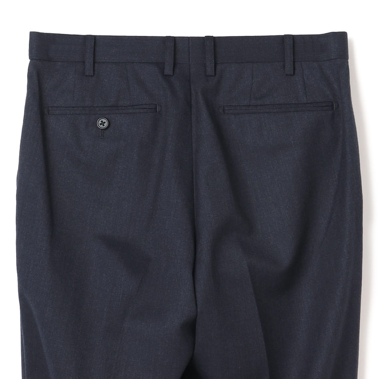 魔法のウエスト Super110′s ノータックパンツ ピンチェック JUNKO