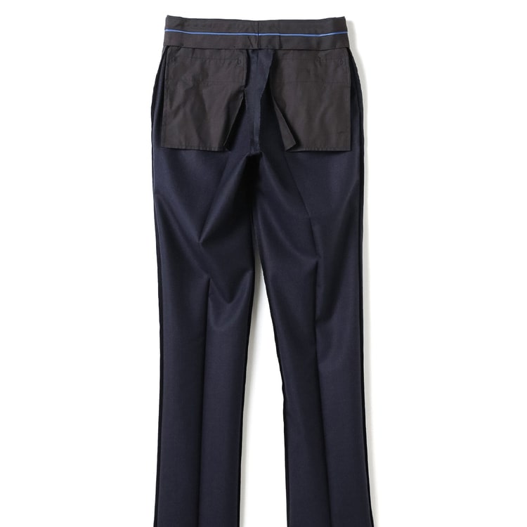 魔法のウエスト Super110′s ノータックパンツ ピンチェック JUNKO