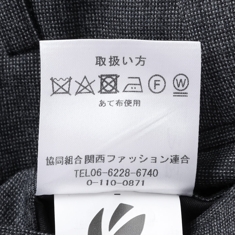 魔法のウエスト Super110′s ノータックパンツ ピンチェック JUNKO