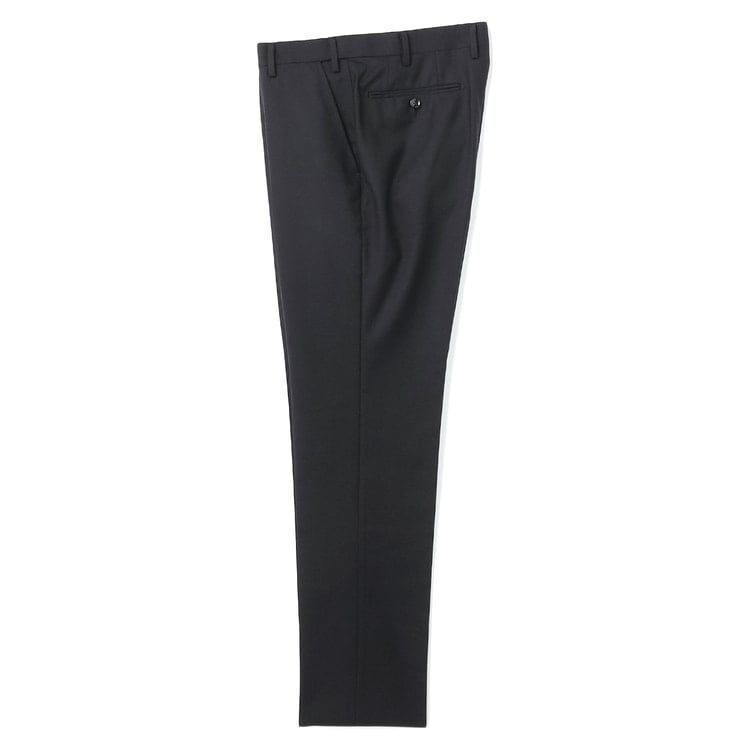 Easy Washable Easy Waist Non-iron stretchy tapered No pleats pants Saxony fabric LES MUES