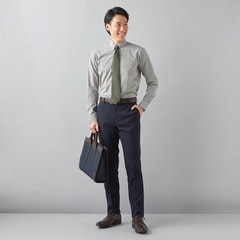 美脚シルエット】ストレッチデニムテーパードパンツ（デニム