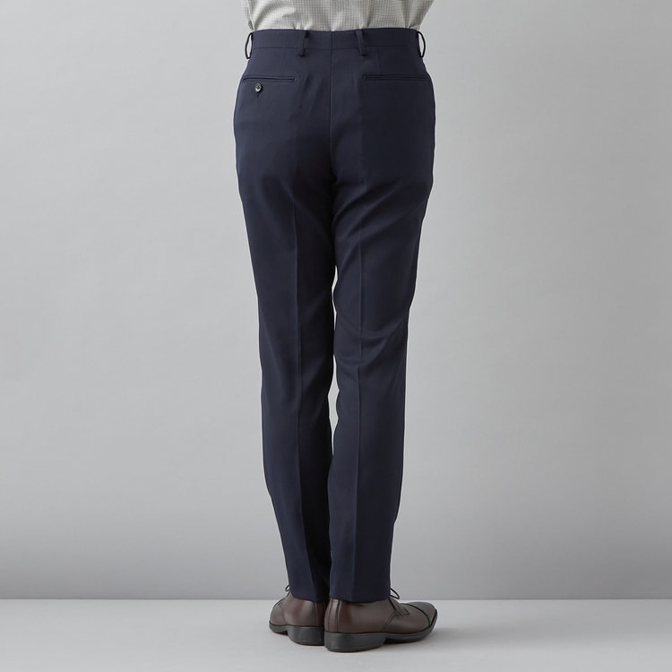 洗える ストレッチ テーパードノータックパンツ ラチネ LES MUES