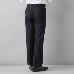 ウエストらくらく 洗える ノンアイロンウールブレンドストレッチ ワンタックパンツ LES MUES セットアップ着用可