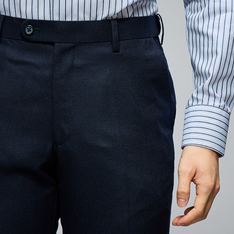 上質素材 魔法のウエスト Super110′s ノータックパンツ JUNKO S