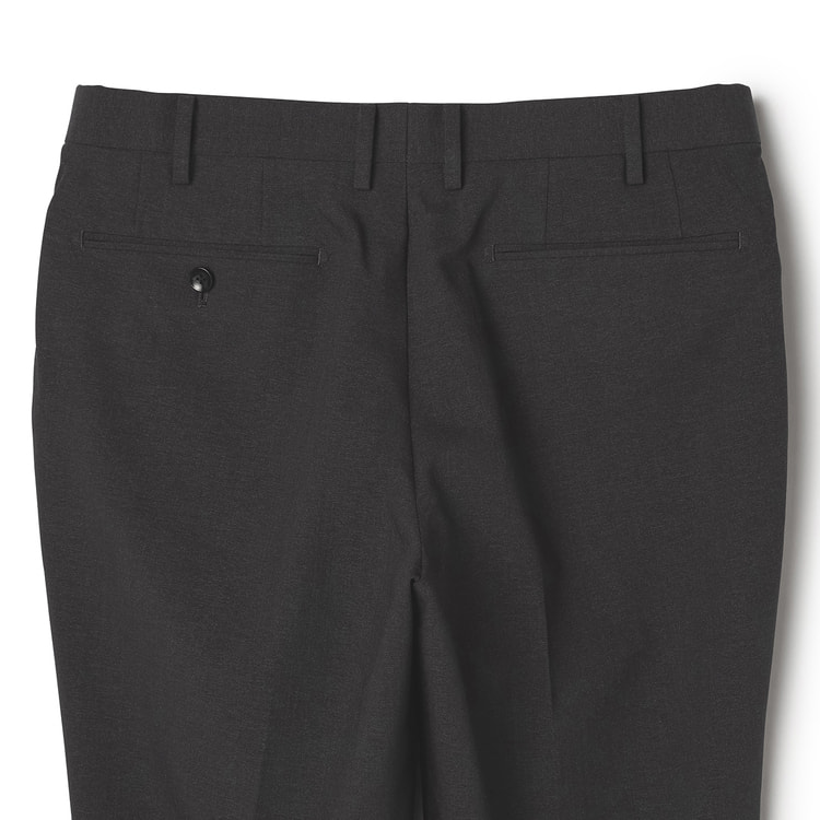 洗える ノンアイロンストレッチ テーパードノータックパンツ LES MUES 洗える ノンアイロンストレッチ テーパードノータックパンツ LES MUES