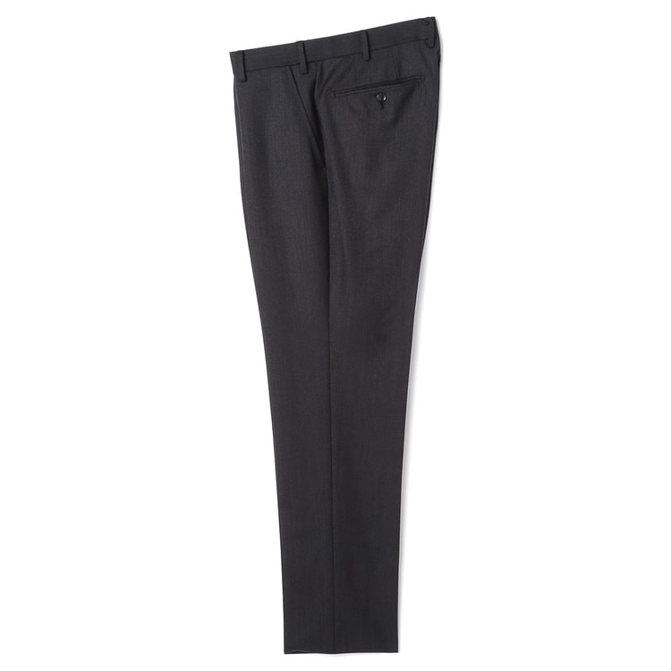 ウエストらくらく 洗える ノンアイロン ウールブレンド テーパード