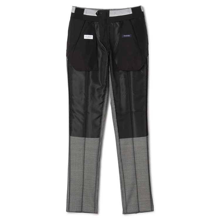 ウエストらくらく 洗える ノンアイロン ウールブレンド テーパード