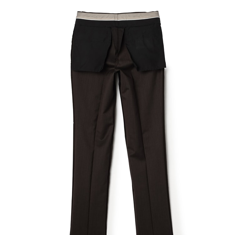 ウエストらくらく ノンアイロン 洗えるウールブレンド