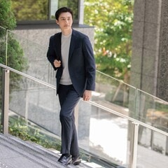 ウエストらくらく 洗える ノンアイロン タスマニアウール