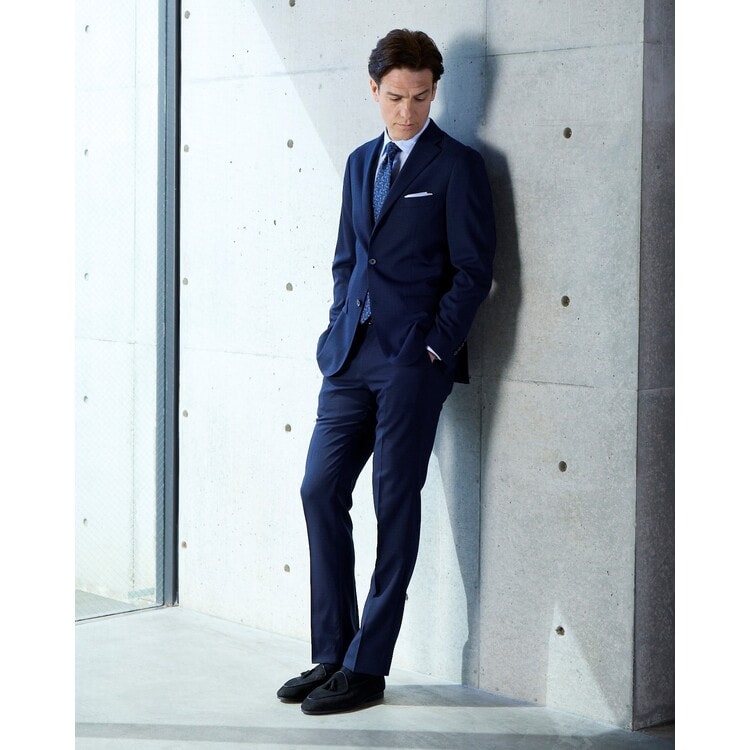 上質素材 魔法のウエスト Super110′s ハイクオリティウールストレッチノータックパンツ JUNKO SHIMADA JS homme セットアップ着用可