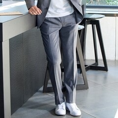 上質素材 魔法のウエスト Super110′s ハイクオリティウールストレッチノータックパンツ JUNKO SHIMADA JS homme セットアップ着用可