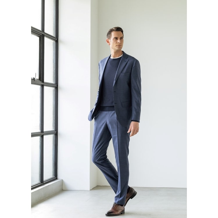 美品✨HUGOBOSS×REDA セットアップスーツ グレンチェック 50サイズ ウエストらくらく REDA ノータックパンツ グレンチェック JUNKO SHI