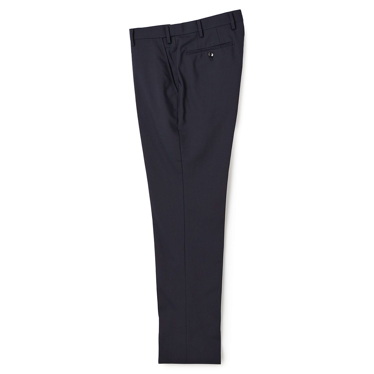 ウエストらくらく 洗える ストレッチ ノンアイロン テーパードノータックパンツ LES MUES