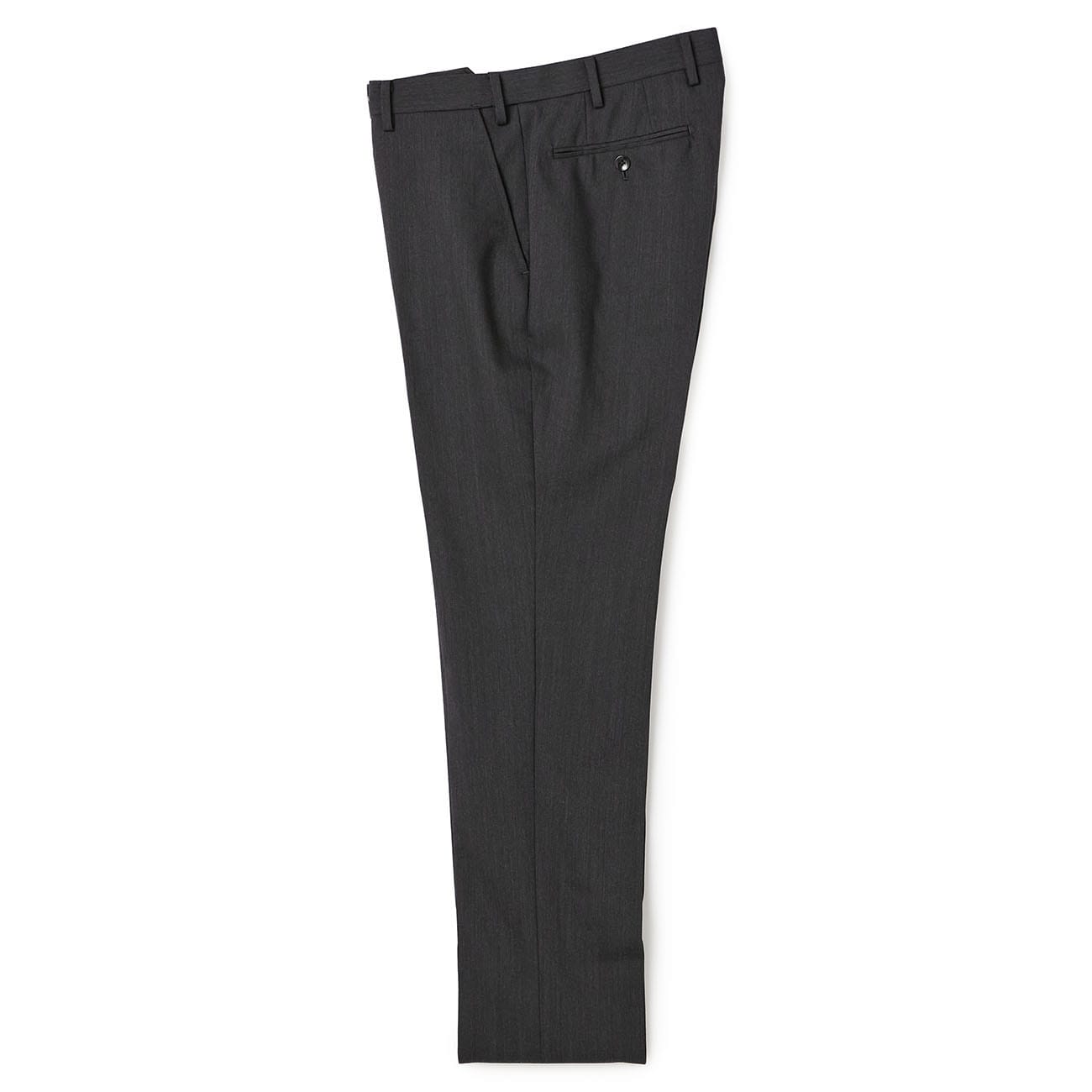 ウエストらくらく 洗える ストレッチ ノンアイロン テーパードノータックパンツ LES MUES