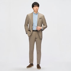 ウエストらくらく ノンアイロン 洗える スーパーストレッチウール混