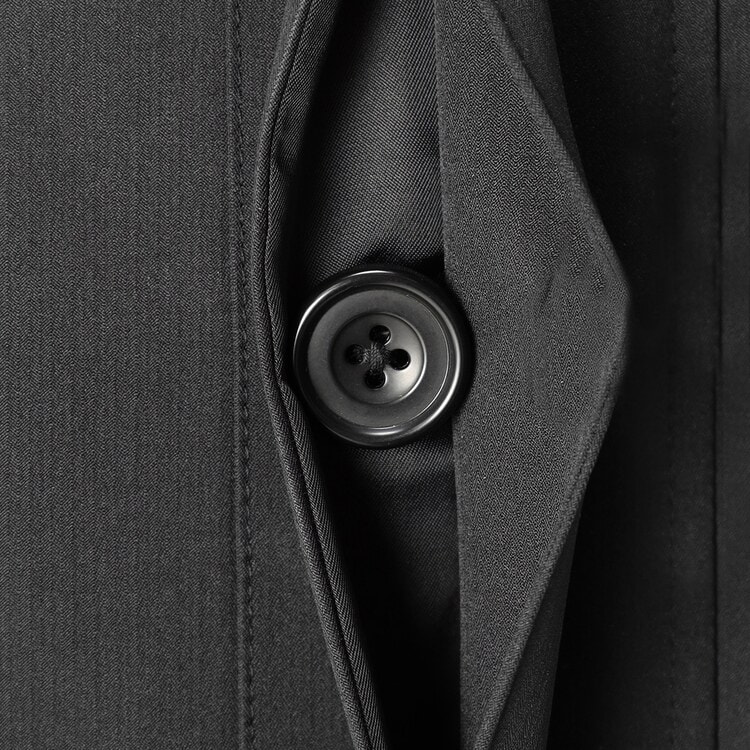 はっ水 ストレッチ 防風 軽量暖かウエザーサポートコート 黒 LES MUES