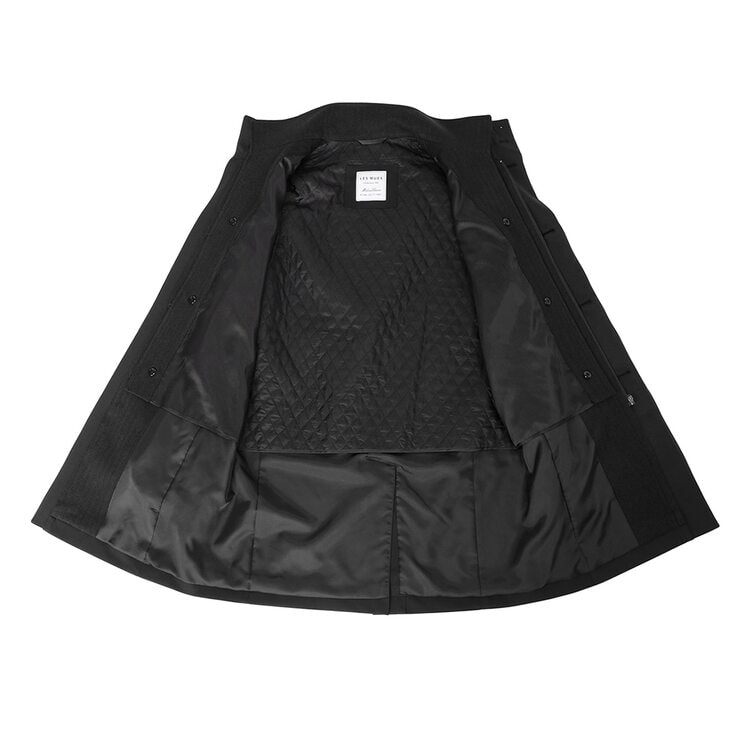 はっ水 ストレッチ 防風 軽量暖かウエザーサポートコート 黒 LES