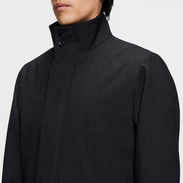 はっ水 防風 発熱 軽量暖かウエザーサポートコート LES MUES スリム