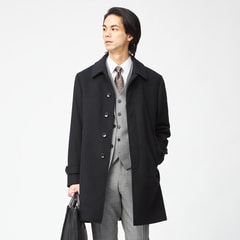 尾州産 カシミヤ混ステンカラーコート LES MUES スリム【AOKI公式通販】