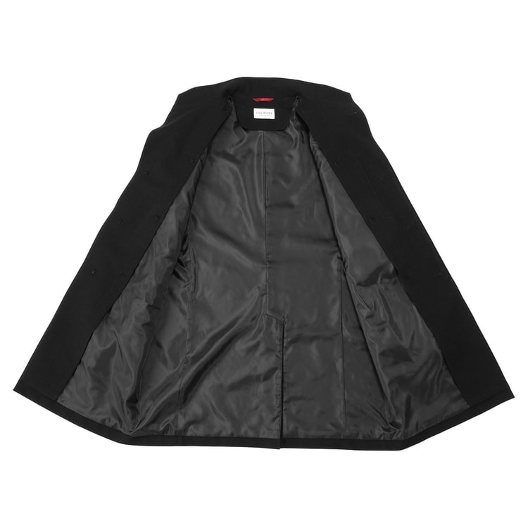 【美品】LES MUES ソーラーヒートスタンドカラーコート ブラック М アウトレット】発熱 防風 はっ水 ソーラーヒートスタンドカラーコート