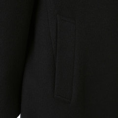 超美品♡JASLEY 極上ピュアカシミヤ100％ 撥水加工 チェスターコート M 日本製素材 カシミヤ混チェスターコート 黒無地 LES MUES スリム