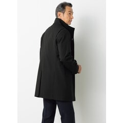 はっ水 スタンドカラーコート 黒 JOURNAL WORKS スリム【AOKI