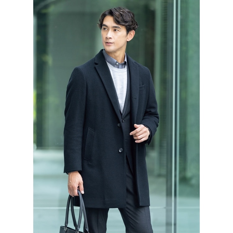尾州ウール カシミヤ混チェスターコート LES MUES スリム【AOKI公式通販】