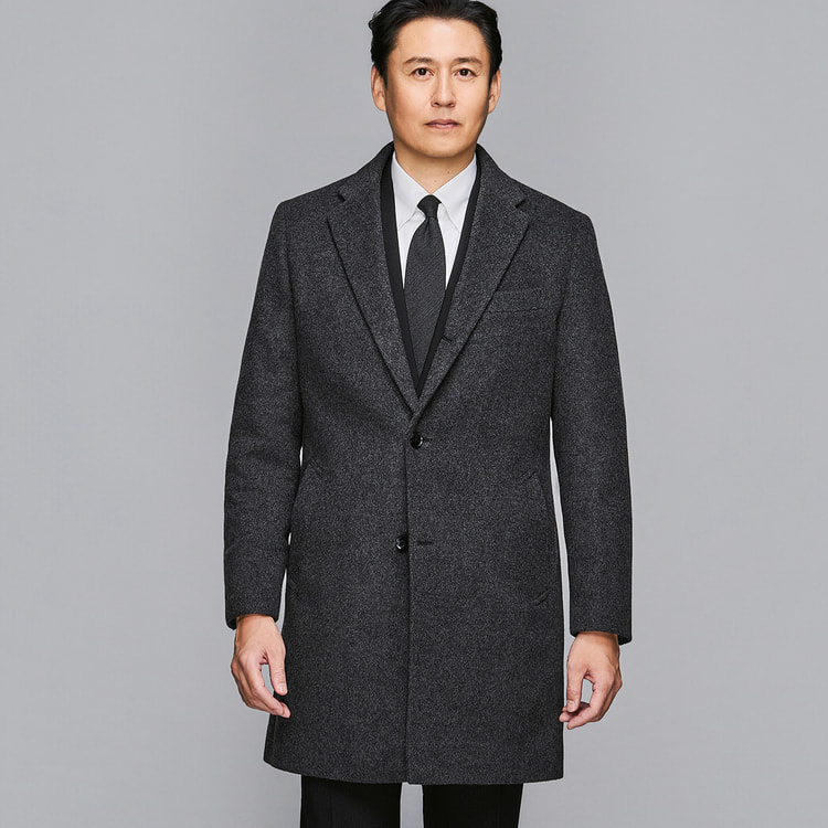 尾州ウール カシミヤ混チェスターコート LES MUES スリム【AOKI公式通販】