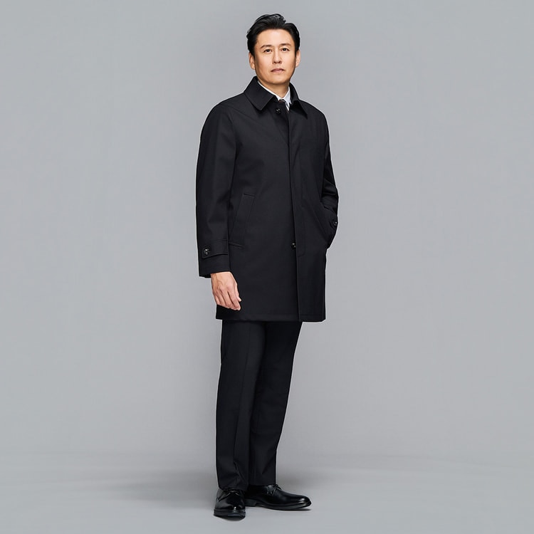 上熱シリーズ はっ水 ストレッチ 防風 ヒートウォーム ステンカラー