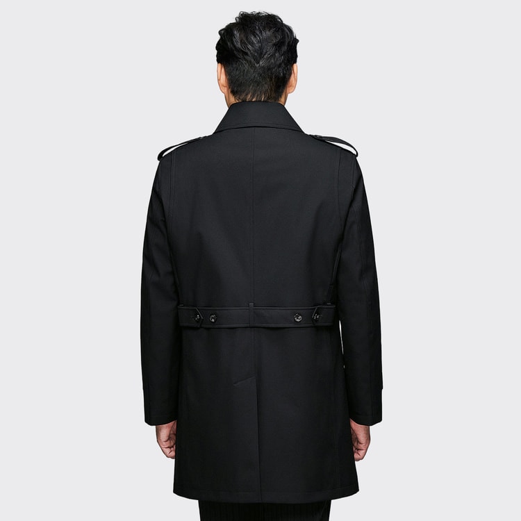 上熱シリーズ はっ水 ストレッチ 防風 ヒートウォーム トレンチコート