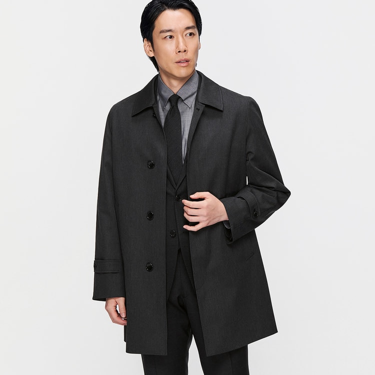 madness コート 上熱シリーズ ヒートウォーム メランジ ステンカラーコート LES MUES