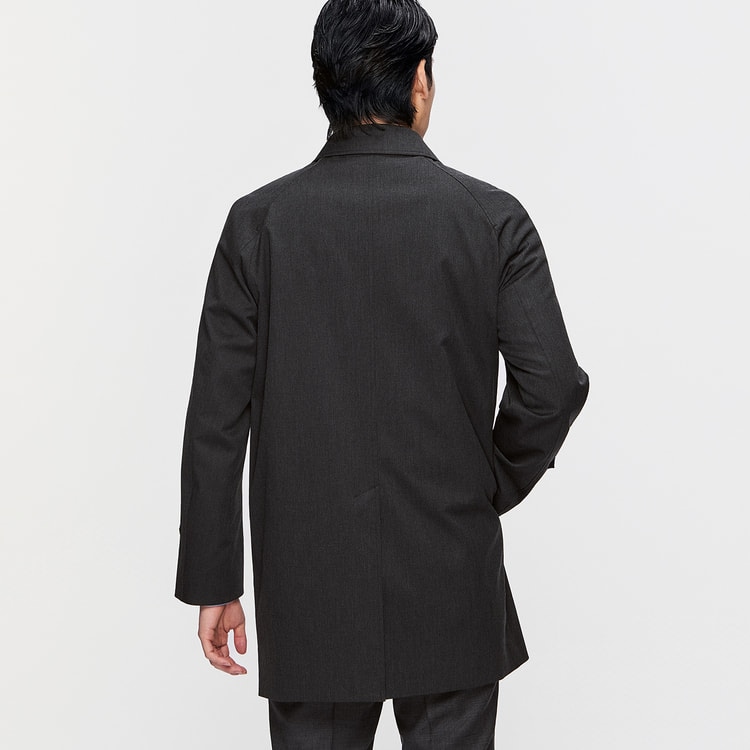 上熱シリーズ ヒートウォーム メランジ ステンカラーコート LES MUES