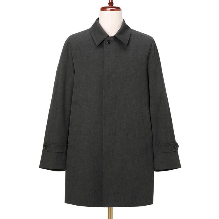 上熱シリーズ ヒートウォーム メランジ ステンカラーコート LES MUES