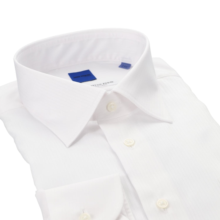 HITOYOSHI ノンアイロンコットン ワイドカラーシャツ JUNKO SHI