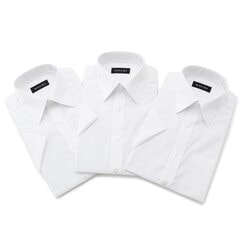 アウトレット】【WEB限定商品】【半袖】3枚セット 形態安定 抗菌防臭