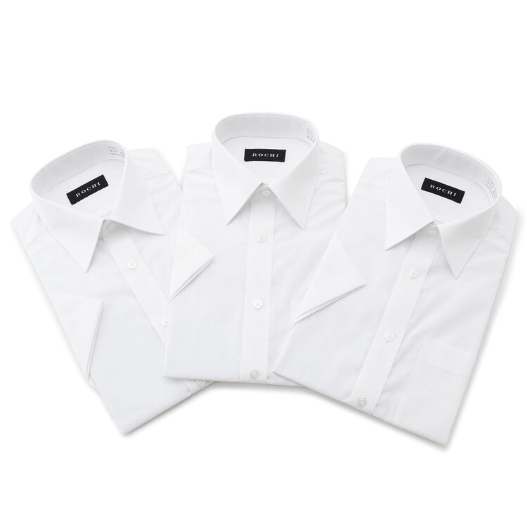 アウトレット】【WEB限定商品】【半袖】3枚セット 形態安定 抗菌防臭
