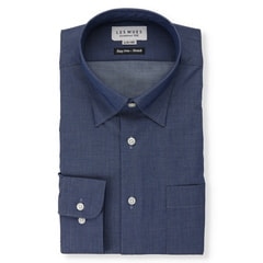 洗える リバーシブルベスト スリーピーススーツ 紺ピンヘッド LES MUES