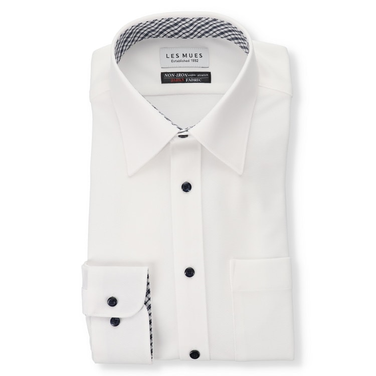 日本製素材 ノンアイロン スーパーストレッチ レギュラーカラーシャツ