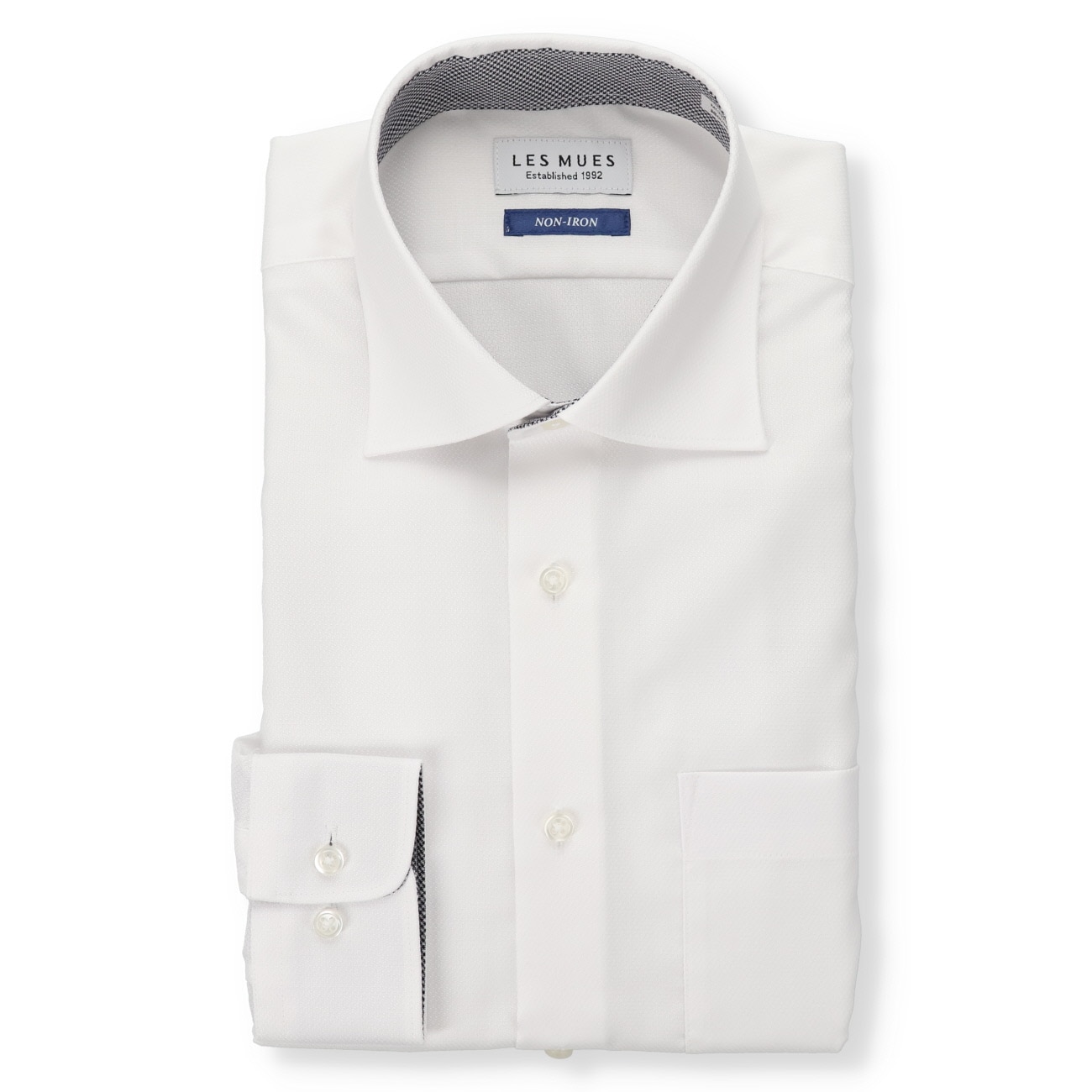 ノンアイロン ワイドカラーシャツ LES MUES レギュラーフィット ノンアイロン ワイドカラーシャツ LES MUES レギュラーフィット