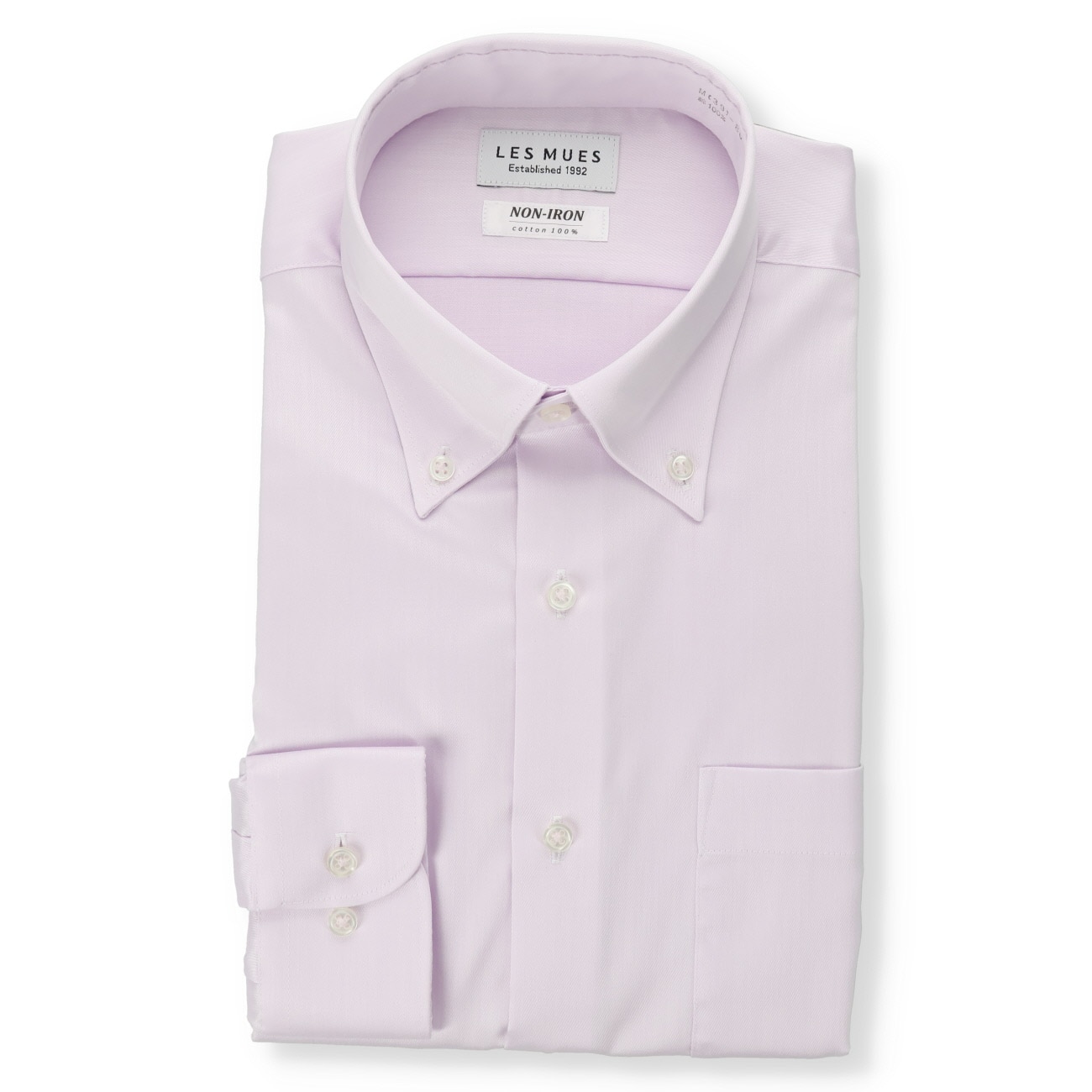 ノンアイロンコットン ボタンダウンシャツ LES MUES レギュラーフィット ノンアイロンコットン ボタンダウンシャツ LES MUES レギュラーフィット