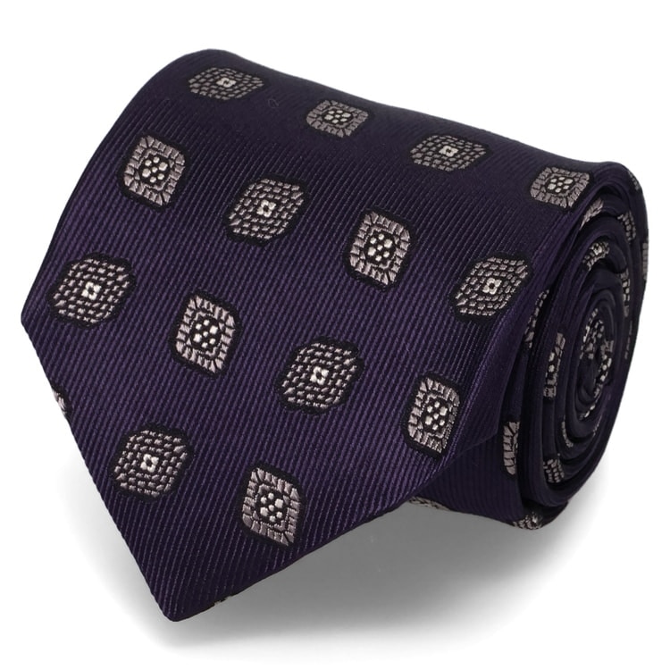 タイユアタイ　ネクタイ　紺　ドット　小紋　ウール 楽天市場】シルクニットタイ ドット 剣先 小紋 ネクタイ ニット