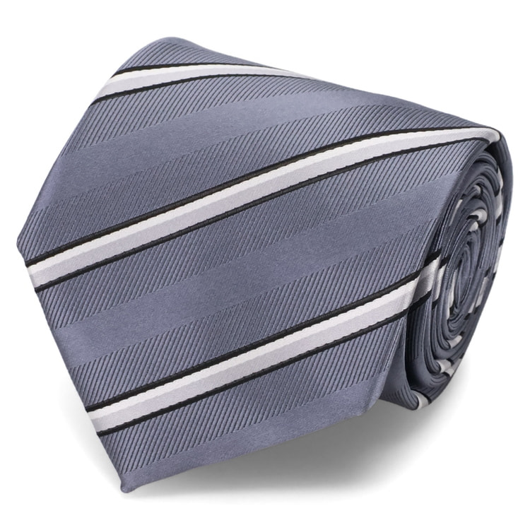 アウトレット】大剣幅8cm 洗える ストライプ柄ネクタイ JOURNAL WO