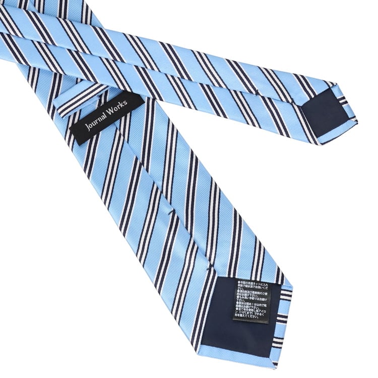 水色チェック柄ネクタイ ※商品説明最後までお読みください※ サテンブロックコンビチェックタイ（ネクタイ/チーフ）｜BLACK LABEL