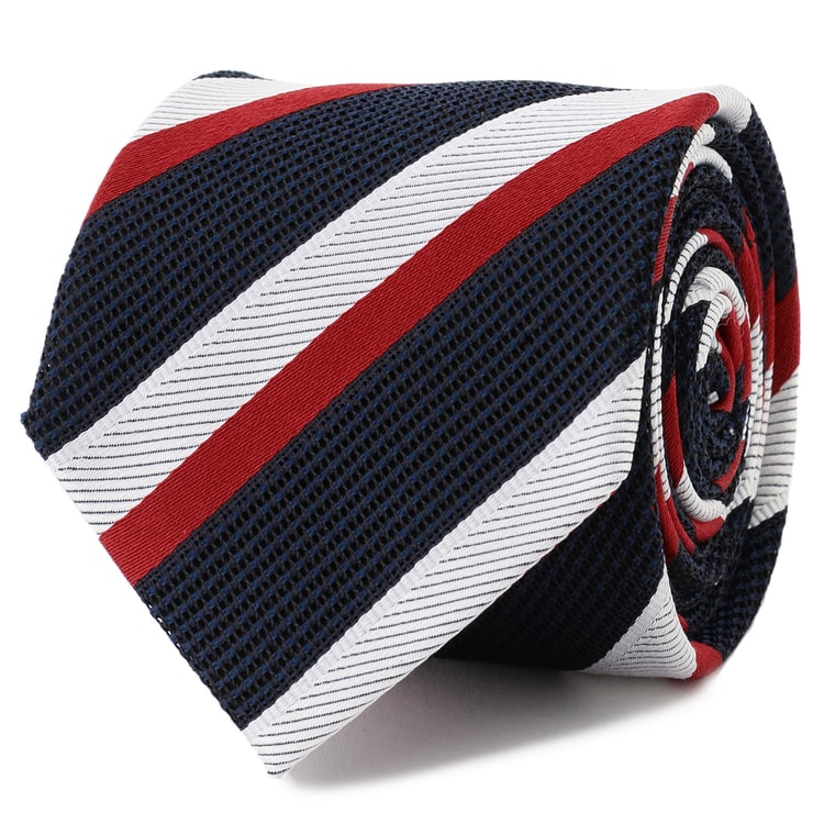 アウトレット 大剣幅8cm フレスコストライプ柄ネクタイ スーツのaoki公式通販