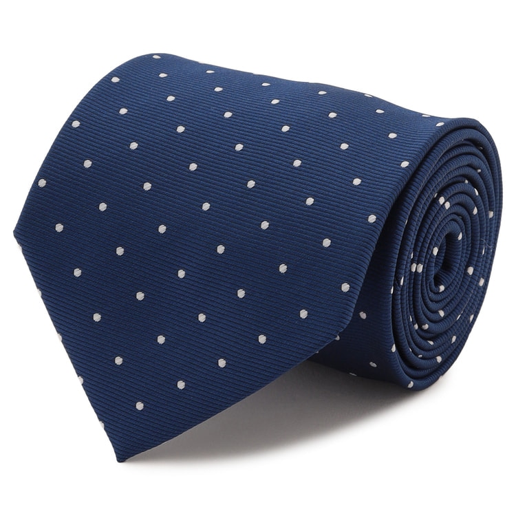 Tie width 8cm Non-iron Washable Silk Dot pattern tie LES MUES