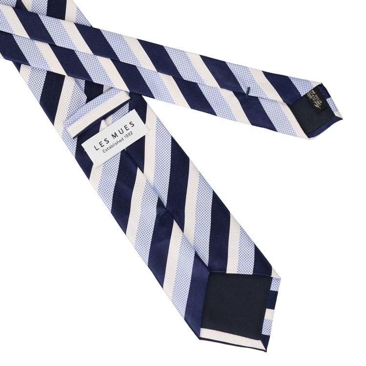 大剣幅8cm ストライプ柄 スプリングカラーパレットタイ LES MUES