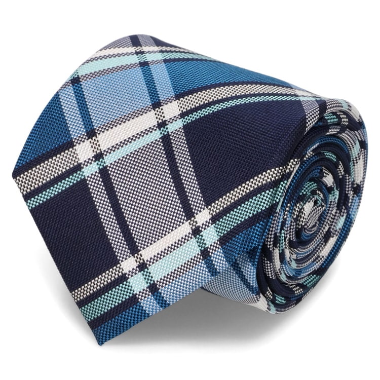 大剣幅8cm チェック柄 スプリングカラーパレットタイ LES MUES【AOKI